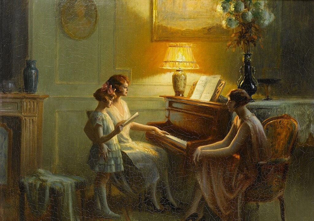 By the Piano by Delphin Enjolra